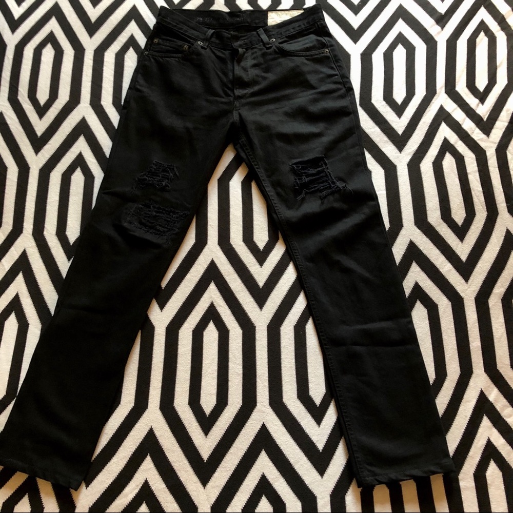 NWOT rag & bone Men’s Black RB 15X Slim Straight Jeans